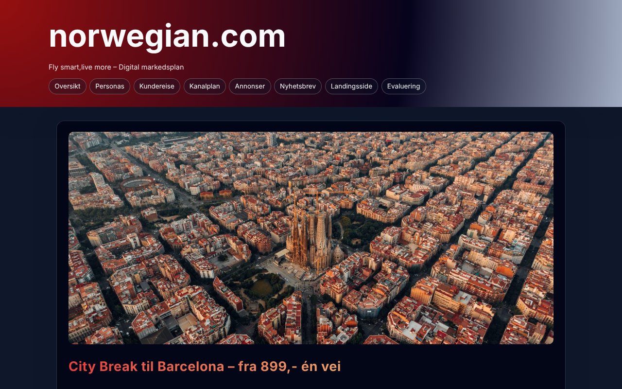 Landing page with an aerial photo of Barcelona and a booking button