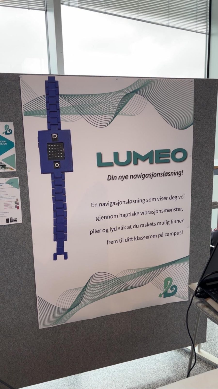 The Lumeo poster at the stand